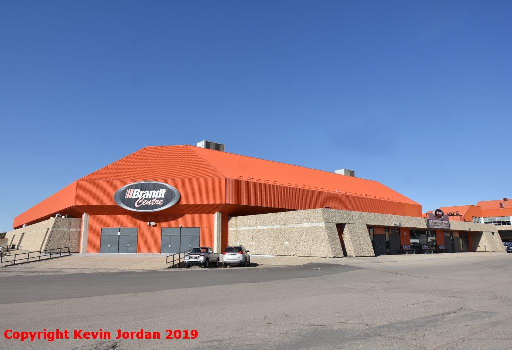 "Agridome" is a wonderfully evocative name that somehow doesn't quite describe the oversized traffic cone you see here. Brandt Centre
